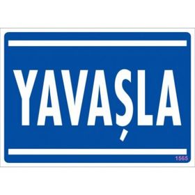 Katar Market Yavaşla Uyarı Levhası