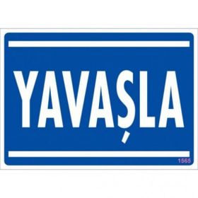 Katar Market Yavaşla Uyarı Levhası