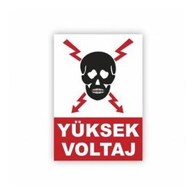 Katar Market Yüksek Voltaj Uyarı Levhası