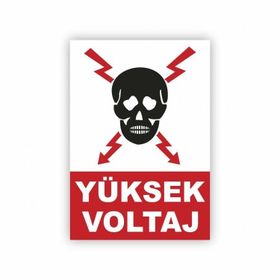 Katar Market Yüksek Voltaj Uyarı Levhası