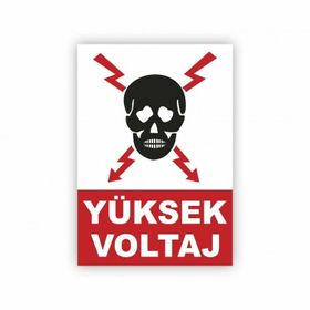 Katar Market Yüksek Voltaj Uyarı Levhası
