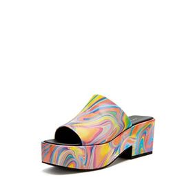 Katy Perry The Busy Bee Gökkuşağı Çoklu Slide Wedge Kadın Sandalet