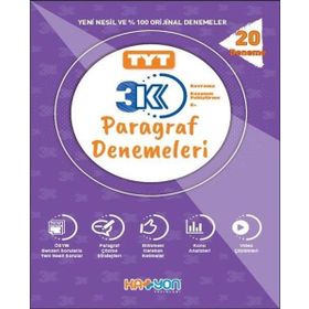 Katyon Yayınları TYT 3K Paragraf Denemeleri 20 Deneme