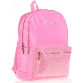Kaukko Bright Pembe Kapitone Okul Sırt Çantası