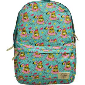 Kaukko K1310 Renkli Kız Nature Tiger Flamingo Kadın Sırt Çantası