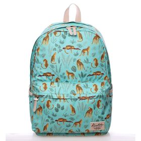 Kaukko K1310 Renkli Kız Nature Tiger Flamingo Kadın Sırt Çantası