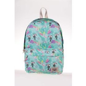 Kaukko K1325 Renkli Kız Nature Parrot Kadın Sırt Çantası
