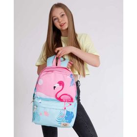 Kaukko K1396 Renkli Kız Layer Happy Lamingo Sırt Çantası