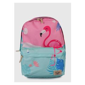 Kaukko K1396 Renkli Kız Layer Happy Lamingo Sırt Çantası