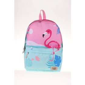 Kaukko K1396 Renkli Kız Layer Happy Lamingo Sırt Çantası