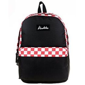 Kaukko K1417 Kırmızı Check Basic Colors Sırt Çantası