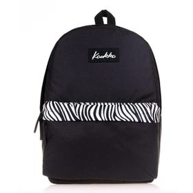 Kaukko K1419 Siyah Zebra Basic Colors Sırt Çantası