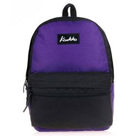 Kaukko K1423 Basic Duble Colors Mor Siyah Sırt Çantası