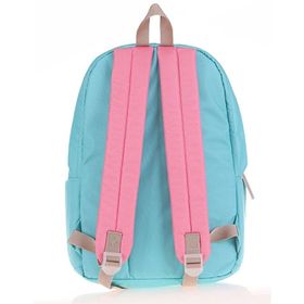 Kaukko K1485 Colorful 3 Pembe Mavi Okul Çantası