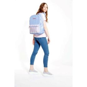 Kaukko K1518 Bright Kapitone Floral Mavi Sırt Çantası