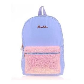Kaukko K1521 Bright Taşlı Floral Mavi Sırt Çantası