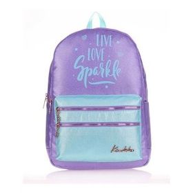 Kaukko K1571 Sparkle Duble Koyu Lila Sırt Çantası