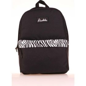 Kaukko K1626 Siyah Zebra Basic Colors Okul Sırt Çantası