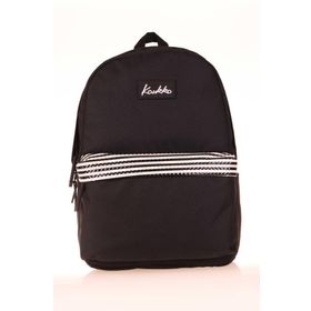 Kaukko K1627 Siyah Stripe Basic Colors Okul Sırt Çantası