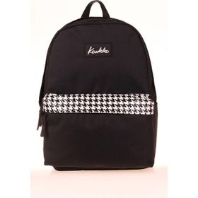Kaukko K1628 Siyah Patern Basic Colors Okul Sırt Çantası