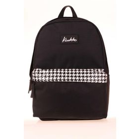 Kaukko K1628 Siyah Patern Basic Colors Okul Sırt Çantası