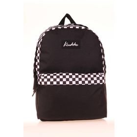 Kaukko K1629 Siyah Check Basic Colors Okul Sırt Çantası