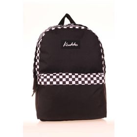 Kaukko K1629 Siyah Check Basic Colors Okul Sırt Çantası