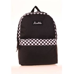 Kaukko K1629 Siyah Check Basic Colors Okul Sırt Çantası