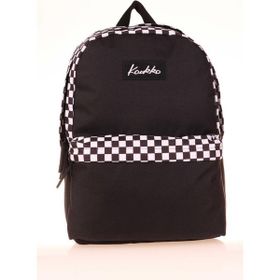 Kaukko K1629 Siyah Check Basic Colors Okul Sırt Çantası