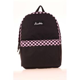 Kaukko K1631 Basic Colors Pembe Check Okul Sırt Çantası