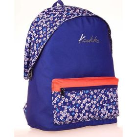 Kaukko K1664 Navy Blue Flowers Hat Sırt Çantası