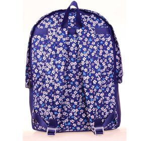 Kaukko K1664 Navy Blue Flowers Hat Sırt Çantası