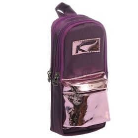 Kaukko K2125 Bright Aynalı Mor Kalem Çantası