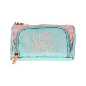 Kaukko K2527 Sparkle Plump Duble Mint Kalem Çantası