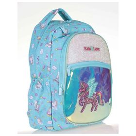 Kaukko Kids Love Unicorn Aynalı Taşlı Beslenme Çantası