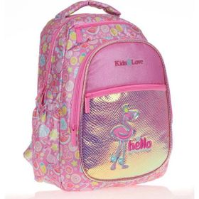 Kaukko Kids&Love Aynalı-Simli Flamingo Sırt Çantası