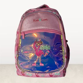 Kaukko Kids&Love Aynalı-Simli Flamingo Sırt Çantası