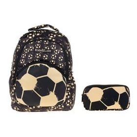 Kaukko Kids&Love Erkek Çocuk Siyah Futbol İlkokul Okul Sırt Çantası