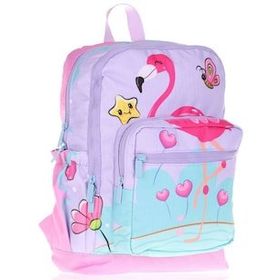Kaukko Kids&Love İlkokul Kız Çocuk Lila Pembe Flamingo Okul Sırt Çantası