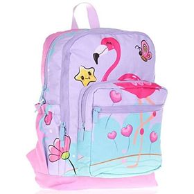 Kaukko Kids&Love İlkokul Kız Çocuk Lila Pembe Flamingo Okul Sırt Çantası