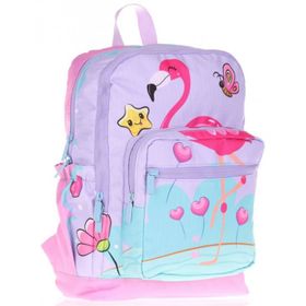 Kaukko Kids&Love İlkokul Kız Çocuk Lila Pembe Flamingo Okul Sırt Çantası