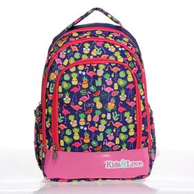 Kaukko L5029 Kids Love Flamıngo Rugan Okul Çantası