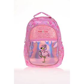 Kaukko L5095 Kids Love Aynalı Taşlı Flamingo İlkokul Çantası