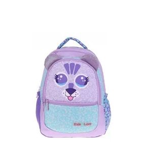 Kaukko L5119 Mor Kids Love Cute Face Tiger Anaokulu Sırt Çantası