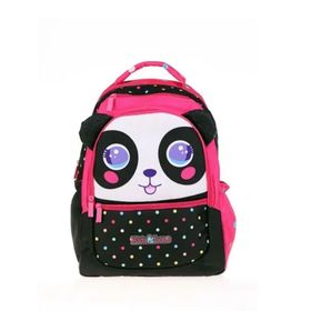 Kaukko L5120 Siyah Pembe Kids Love Cute Face Panda Anaokulu Sırt Çantası