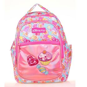 Kaukko L5139 Mavi Pembe Aynalı Nakışlı Sweet Kids Sırt Çantası