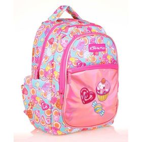Kaukko L5139 Mavi Pembe Aynalı Nakışlı Sweet Kids Sırt Çantası