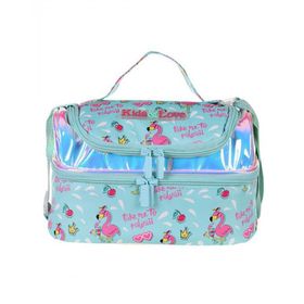 Kaukko L7061 Kids Love Flamingo Aynalı Taşlı Beslenme Çantası