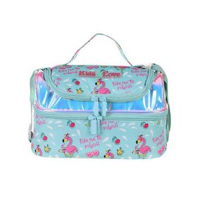 Kaukko L7061 Kids Love Flamingo Aynalı Taşlı Beslenme Çantası