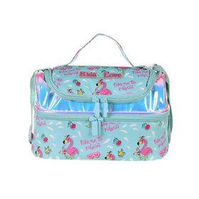 Kaukko L7061 Kids Love Flamingo Aynalı Taşlı Beslenme Çantası